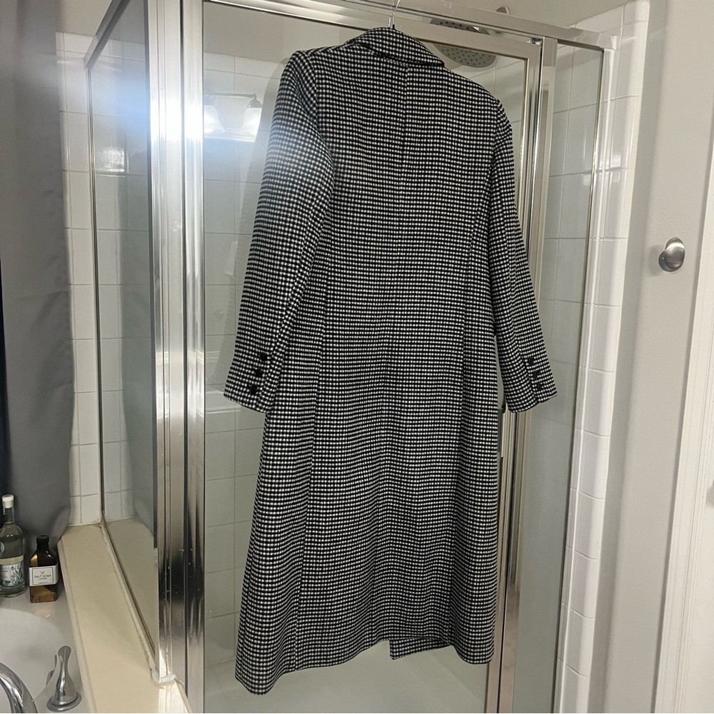 Reformation York Coat Black Grey Herringbone Size S - Picture 8 of 8